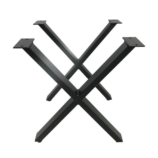 Set of 2 X-Shaped Metal Table Legs